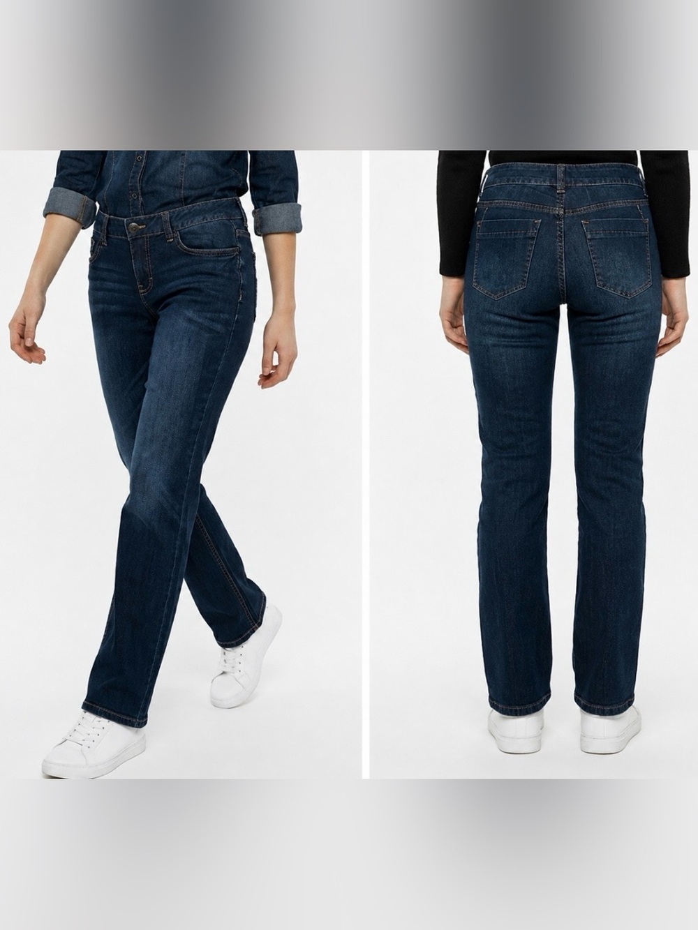 MASSIMO CURVY FIT BOOT CUT Women's Dark Blue Jeans